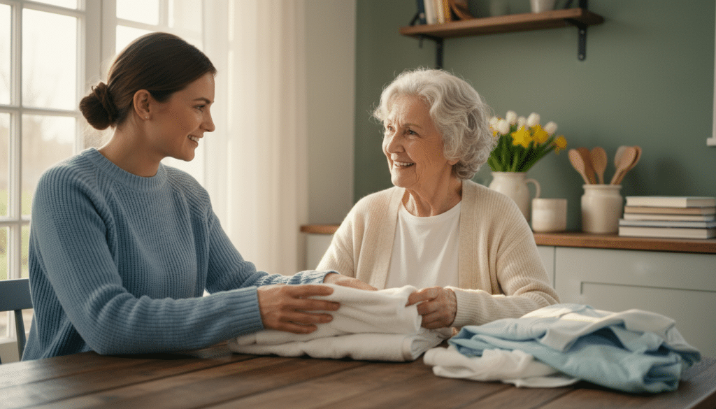 Welche Aufgaben übernimmt - Stunden-Pflegekraft täglichen Familienalltag